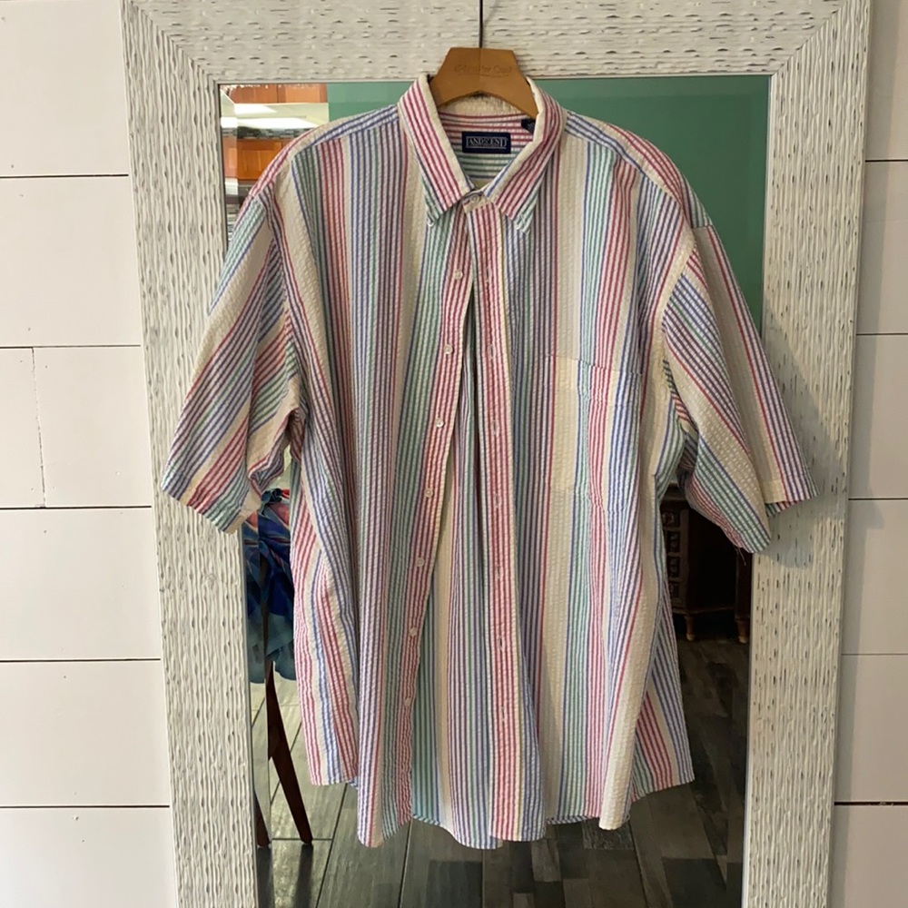 Land’s End Seersucker Button Up Shirt
